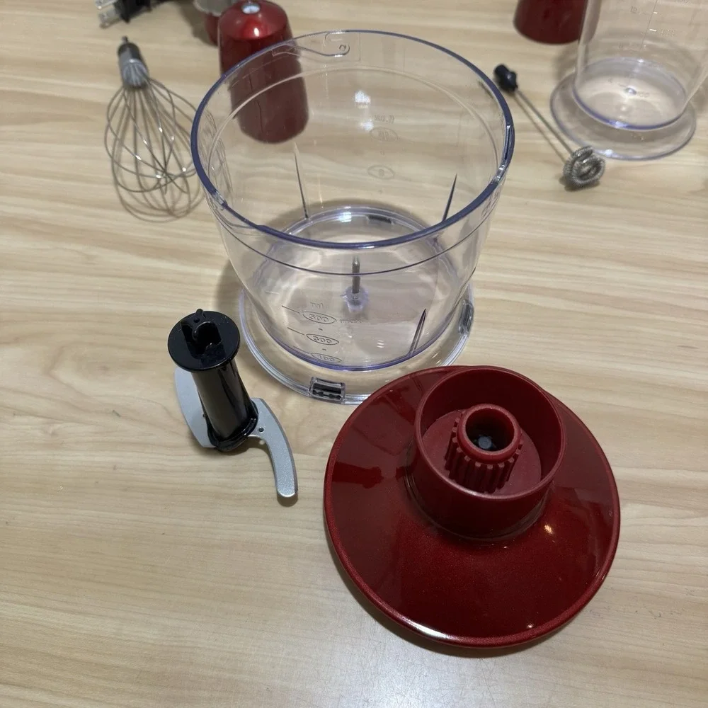 KOIOS 800W 4-in-1 Multifunctional Hand Immersion Blender 12 Speed Red HB-2046 - Picture 3 of 11
